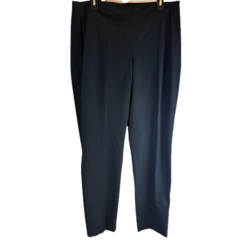 Talbots Chatham Women’s Black Pull On Side Zip Straight Leg Ankle Pants Size 12